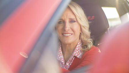 Tracy Austin in the Porsche 911 GT3 RS