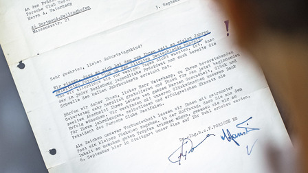 Official letter signed by Ferry Porsche