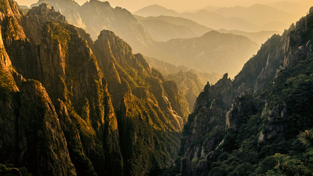 The Huangshan mountains