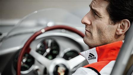 Porsche Factory-Driver Mark Webber in the 550 Spyder