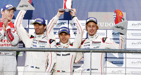 Porsche Team: Webber, Bernhard, Hartley